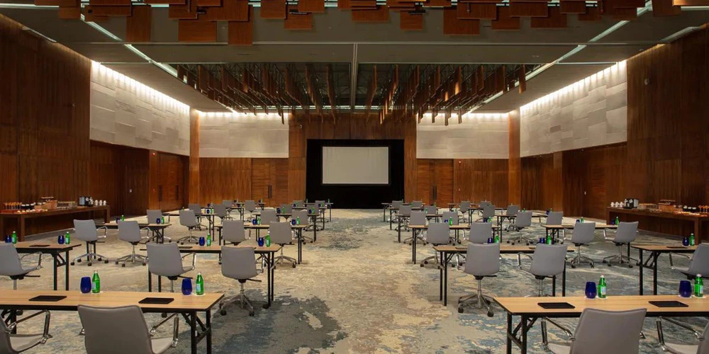 Indoor ballroom setup for weddings and events at Secrets Bahia Mita