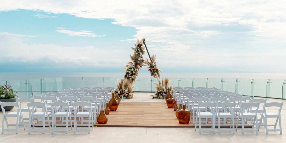 Presidential Terrace Pacifico ocean-view ceremony setup at Secrets Bahia Mita