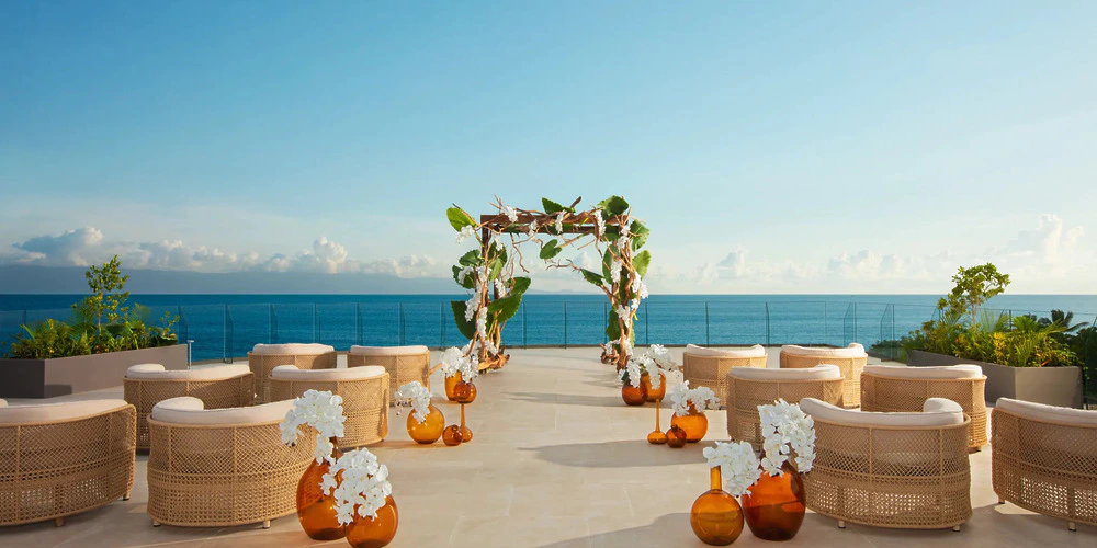 Presidential Terrace Sayulita ocean-view ceremony setup at Secrets Bahia Mita