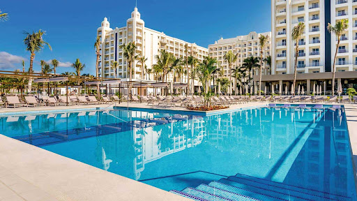 Riu Palace Pacifico all-inclusive resort in Nuevo Vallarta with beachfront pools, grand architecture, and family-friendly amenities.