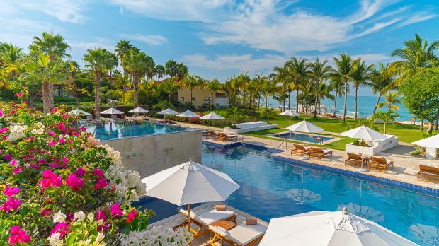 The St. Regis Punta Mita Resort luxury beachfront property with elegant architecture, butler service, and championship golf in Riviera Nayarit.